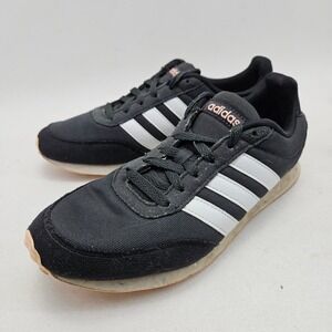 Adidas V Racer 2.0 Womens Size 9 Black White Running Shoes Sneakers DB0432